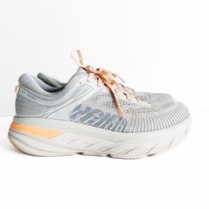 HOKA Women’s Wide Bondi 7 Running Shoe Harbor Mist Sharkskin